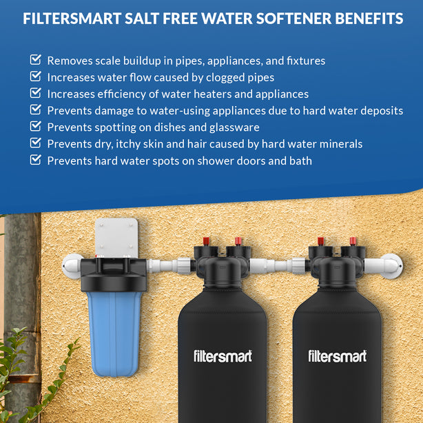 Whole House Water Filter & Salt-Free Softener Alternative  Combo - FS1500