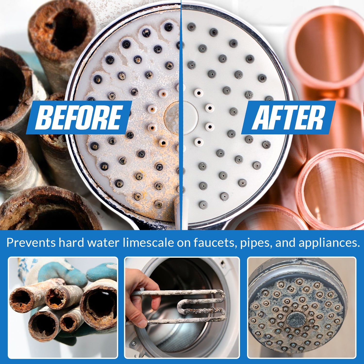 Salt-Free Water Softener Alternative System, Saltless Water Conditioner - FS500