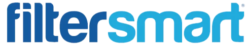 'Filtersmart logo in blue gradient text.'