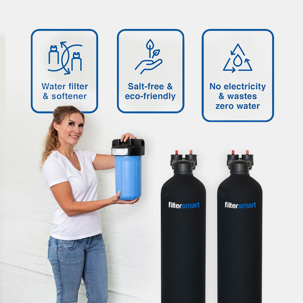 Whole House Water Filter & Salt-Free Softener Alternative  Combo - FS1500